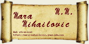 Mara Mihailović vizit kartica